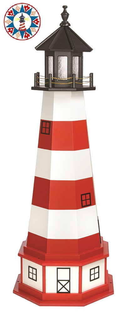 5’ Lancaster Lighthouses 5 Ft Wood, Poly or Hybrid