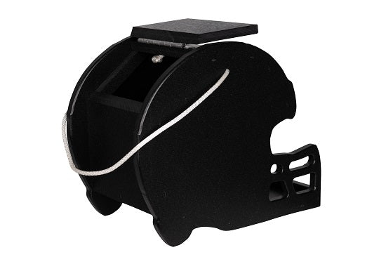 Amish Made Poly Football Helmet Feeders Black Quick Ship
