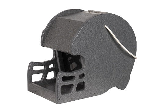 Amish Made Poly Football Helmet Feeders Dark Gray Quick Ship