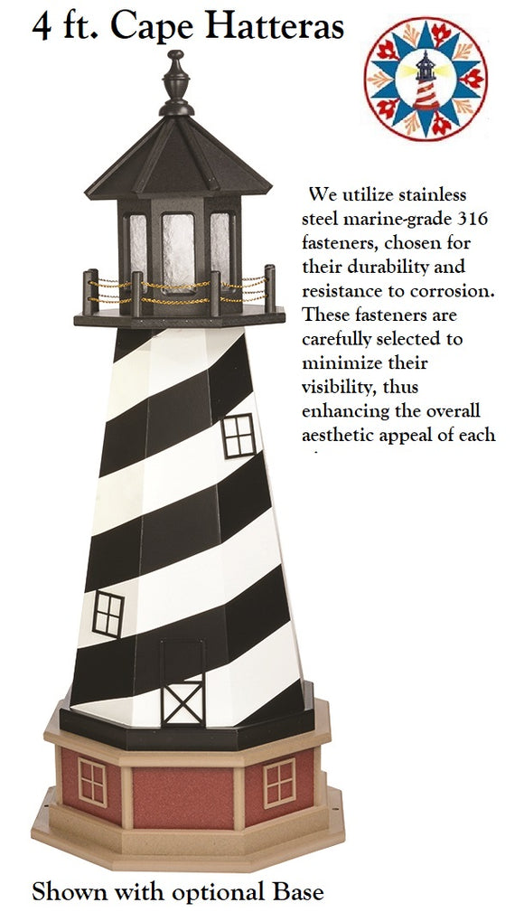 Amish Crafted 4 ft. Cape Hatteras, North Carolina (shown with optional base & interior lighting)