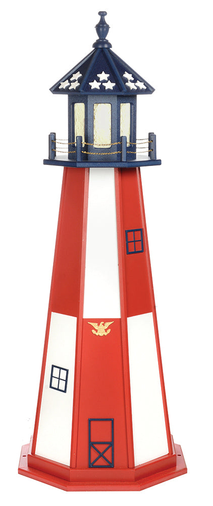 6Ft Cape Henry Lighthouse-Cardinal Red, White,Blue