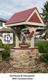 AMISH CRAFTED SMALL POLY & STONE WISHING WELL