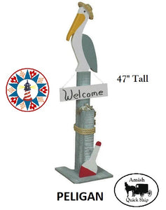 Large Pier Post - Pelican