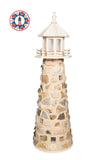 Amish Crafted 5 ft. Stone Lighthouse with Gray Top