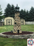 Amish Crafted 8 ft. Stone Lighthouse with Turf Green Top