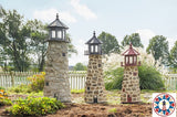 Amish Crafted 5 ft. Stone Lighthouse with Gray Top