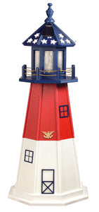 Amish Crafted 4 ft. Patriotic Barnegat (Quick Ship on Poly Lighthouse Only)