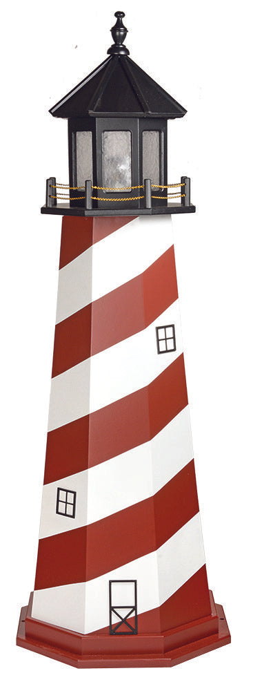Amish Crafted 6 ft. Cape Hatteras, North Carolina-Cherrywood, White, Black