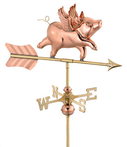 Amish Crafted Shed Series Weathervanes-Flying Pig