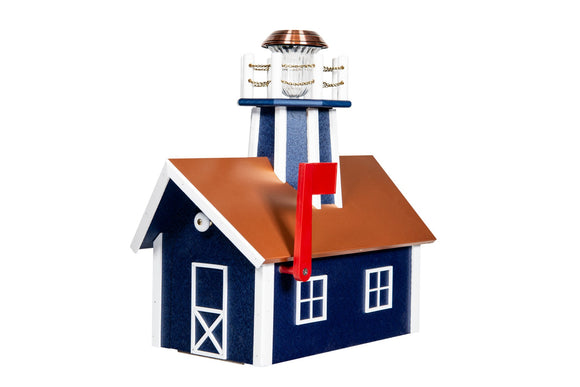 Poly Lighthouse Mailboxes - Patriot Blue & White