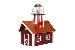 Poly Lighthouse Mailbox / Copper - Cherrywood & White