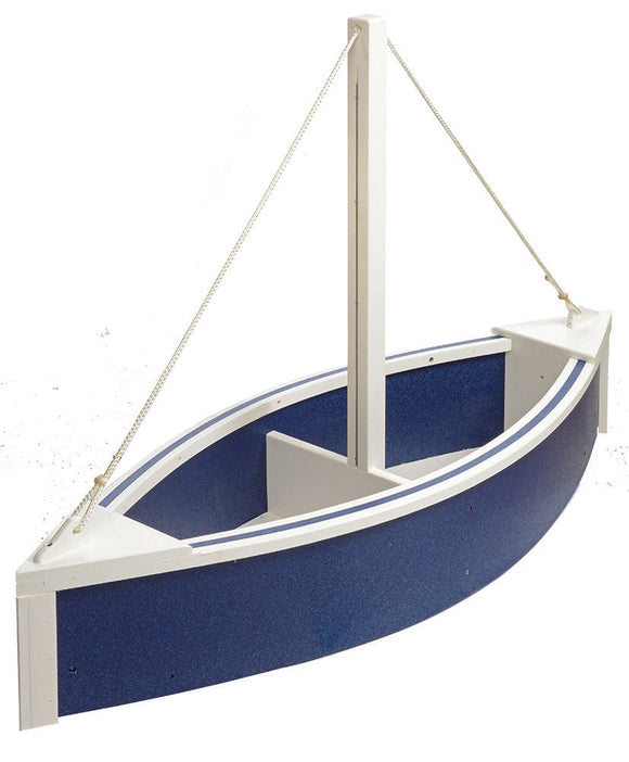 Sailboat Planter - Patriot Blue and White