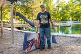 Poly Lumber Cornhole Game Set-Barn with Truck Coastal Frame