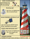 Amish Crafted 5 ft. Patriotic Barnegat (quick ship poly Lighthouse.)